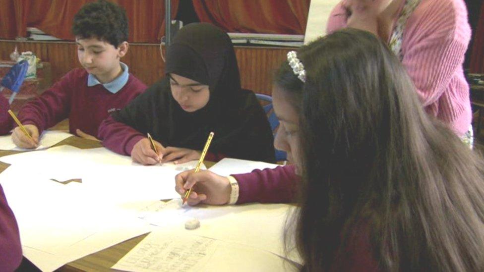 Pupils at Fane Street Primary School