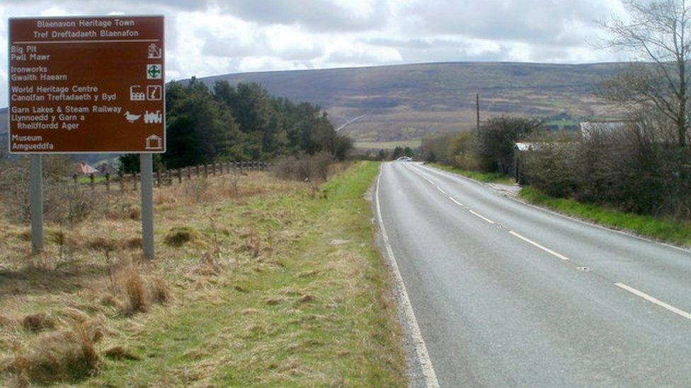 A sign outside Blaenavon