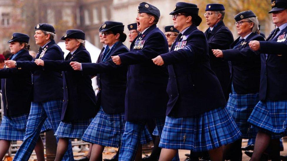 Veterans march at Horse Guards