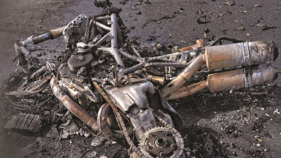 Burnt out bike