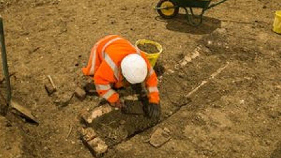 St Mary's Church archaeological dig near Stoke Mandeville