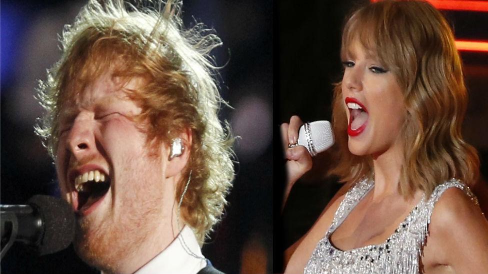 Ed Sheeran and Taylor Swift