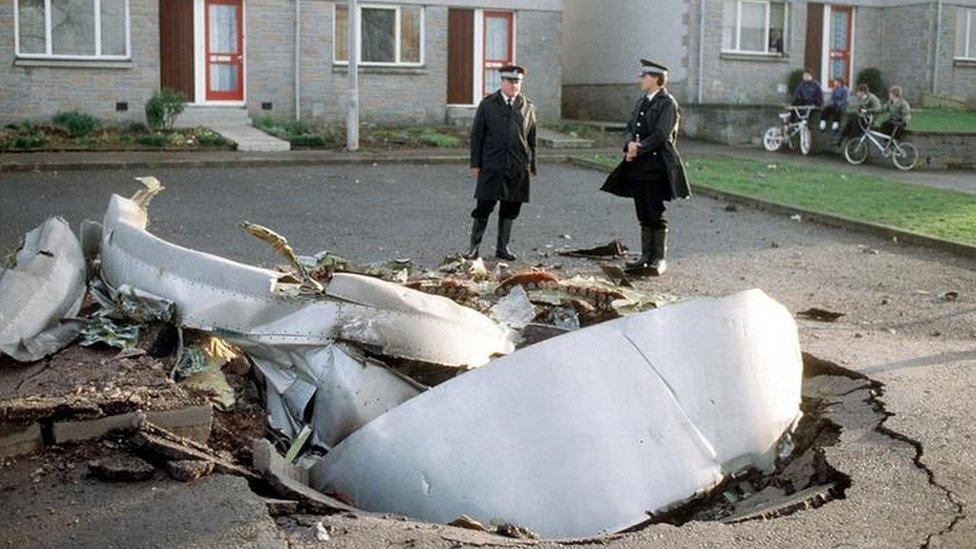 Debris from the Lockerbie bombing