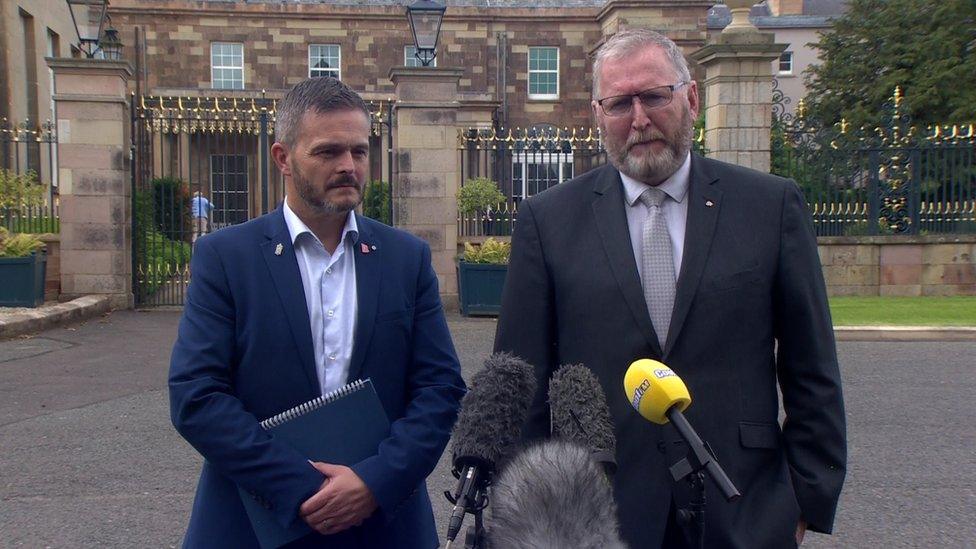 The UUP's Robbie Butler and Doug Beattie also met the NI secretary at Hillsborough