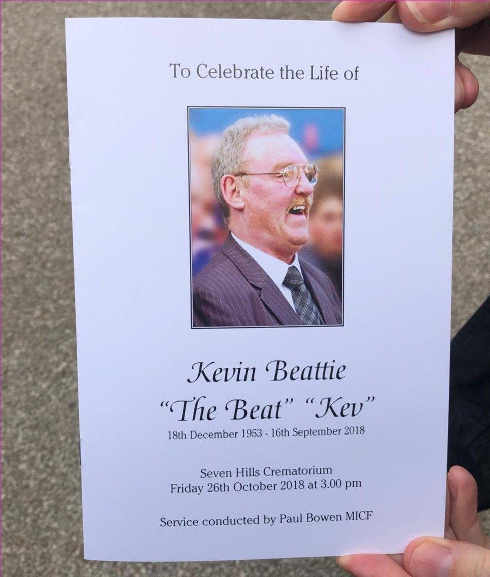 Kevin Beattie order of service