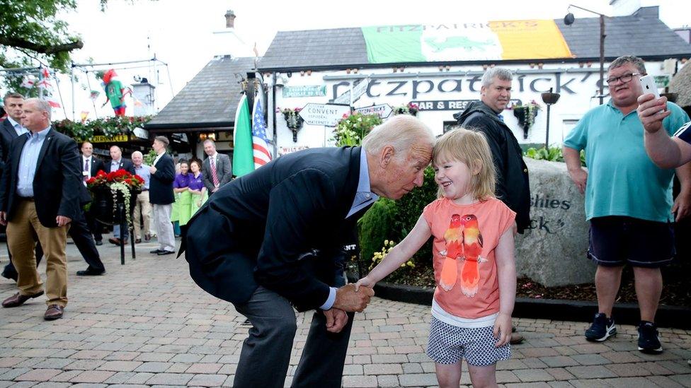 Joe Biden met fans young and old in Jenkinstown, Count Louth