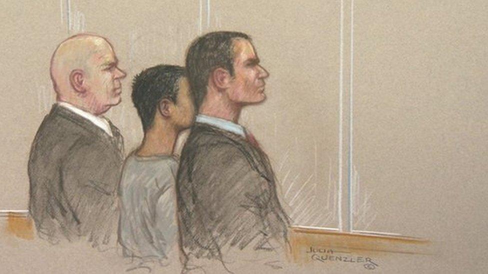 Court sketch of teenage boy held over Australia terror plot