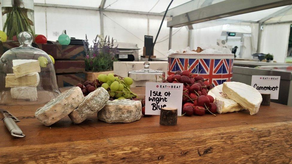 Cheese board at festival