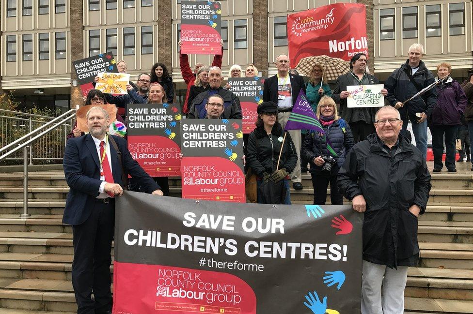 Children's centre protest