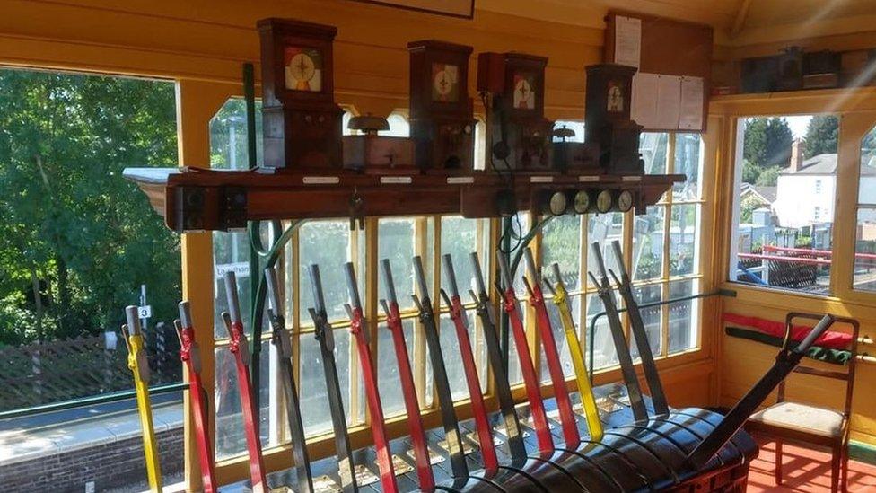 Inside the signal box