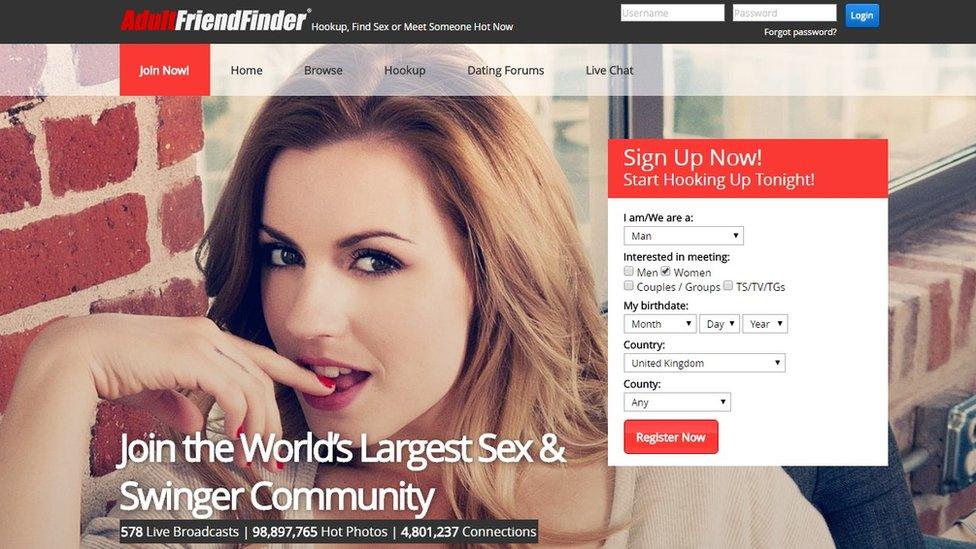 The Adult Friend Finder website