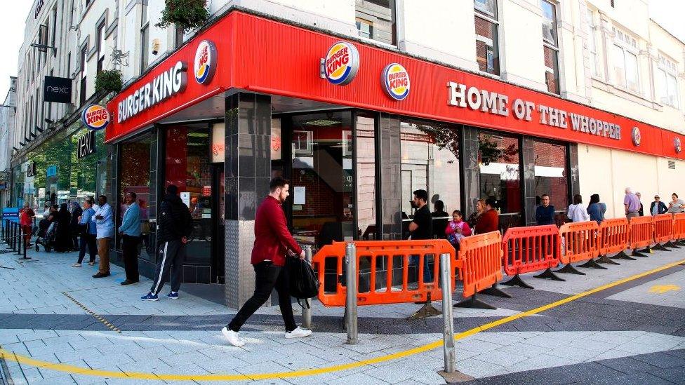 A Burger King outlet in Cardiff in June 2020