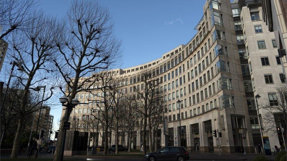 A general view of the building housing the offices of Chevron in London, Britain, 26 February 2020