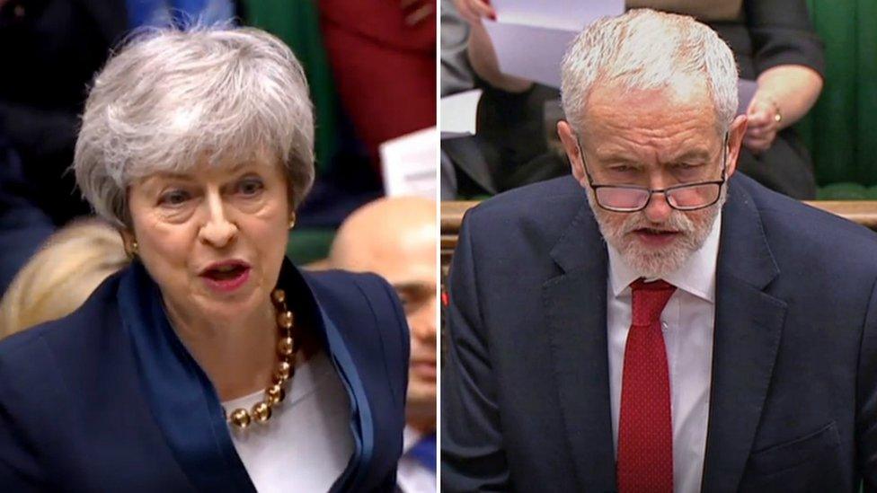 Theresa May a Jeremy Corbyn