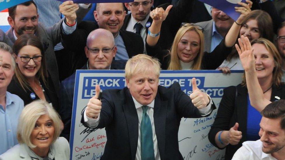 Boris Johnson campaigning