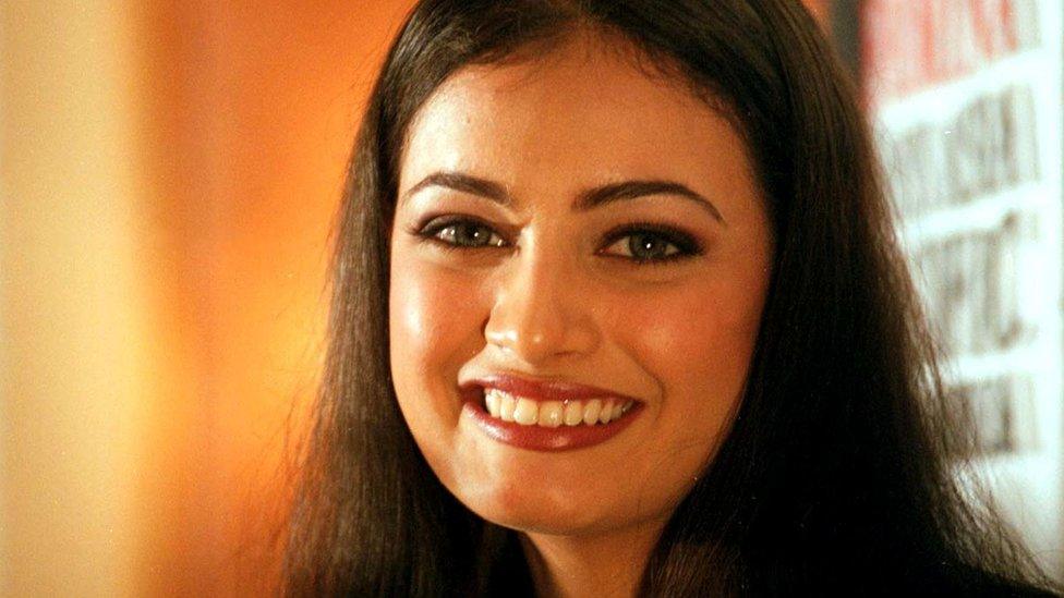 Dia Mirza as a young woman