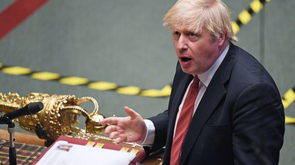 Boris Johnson in the House of Commons