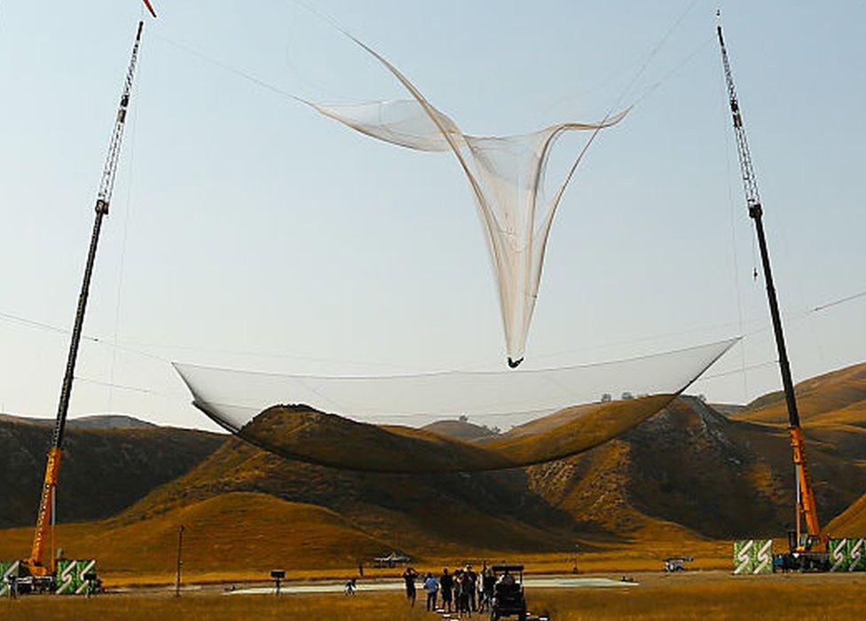 Luke Aikins landing