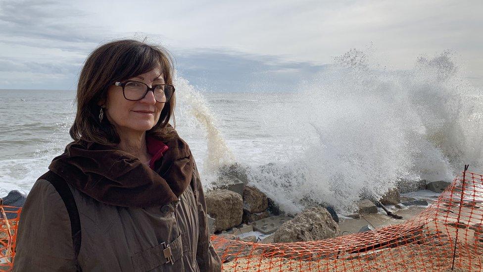 Lorna Bevan on Hemsby beach