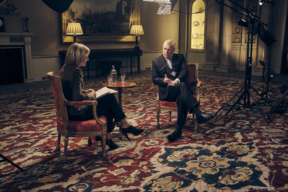 Prince Andrew speaks to the BBC's Emily Maitlis