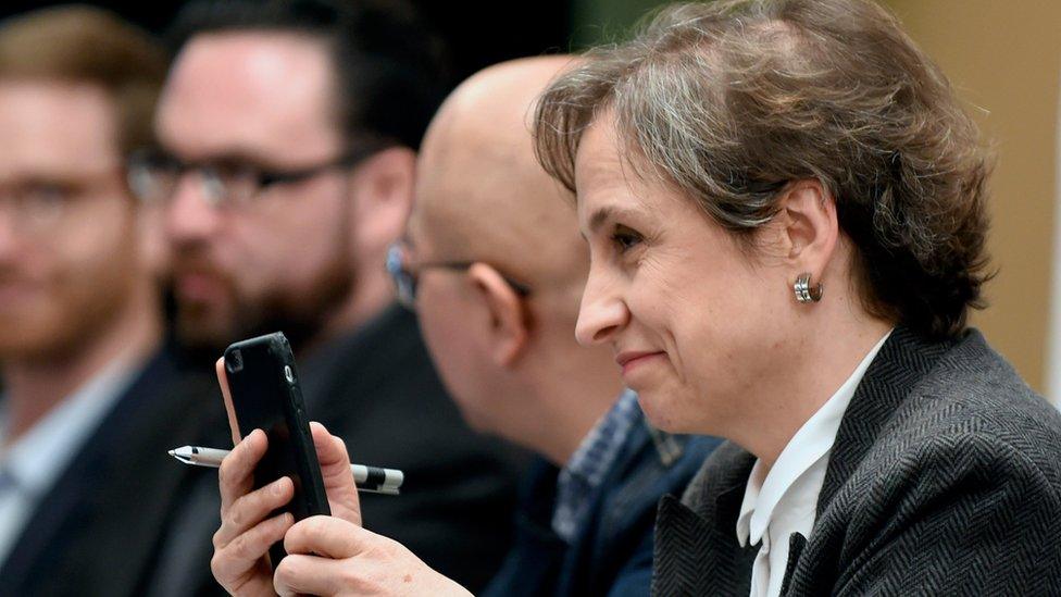 Mexican journalist Carmen Aristegui