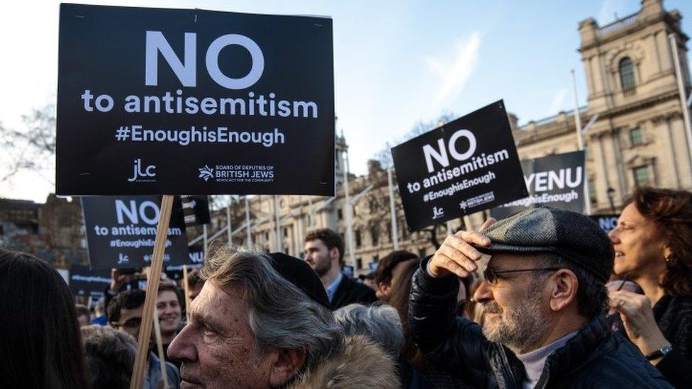 Protesters in Parliament Square