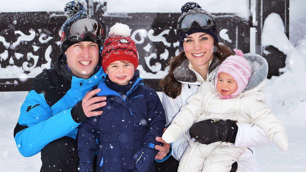 The Duke and Duchess of Cambridge with Prince George and Princess Charlotte