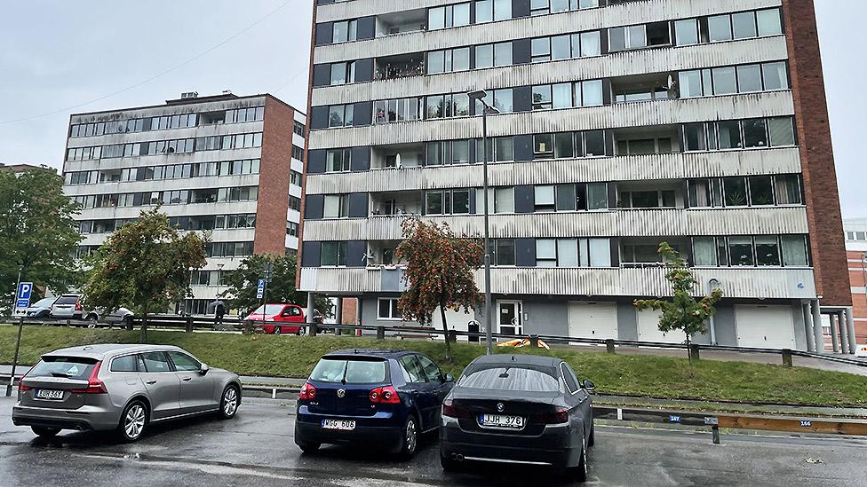 Block of flats on the outskirts of Stockholm