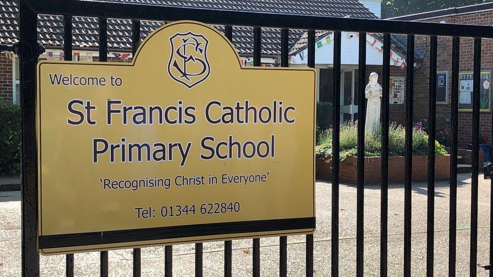 sign for St Francis Catholic Primary School