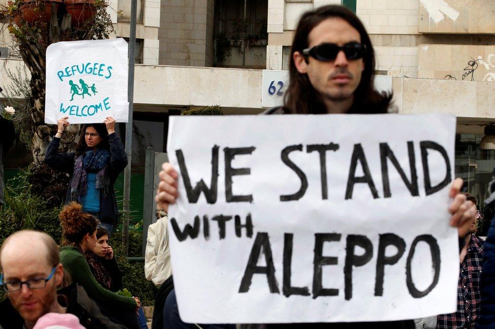 Protesters in Jerusalem, 16 December