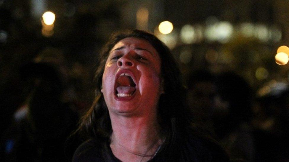 An anti-government demonstrator attends a protest after Brazil's Senate removed former President Dilma Rousseff in Sao Paulo (03 September 2016)