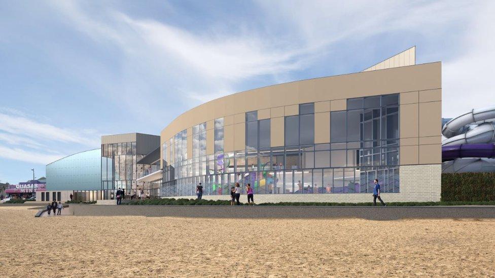 An artist's impression of what the new water and leisure complex will look like