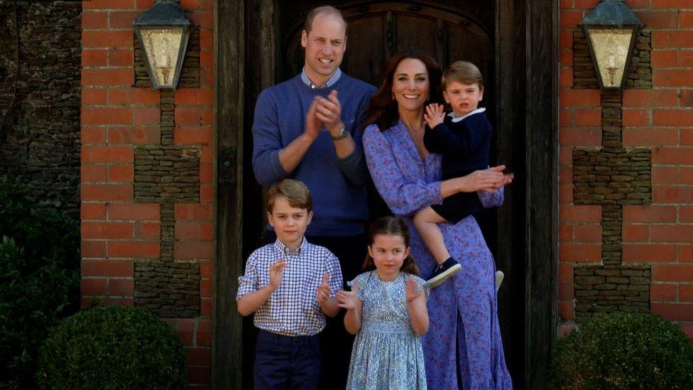 The Duke and Duchess of Cambridge with their children Prince George, Princess Charlotte and Prince Louis.