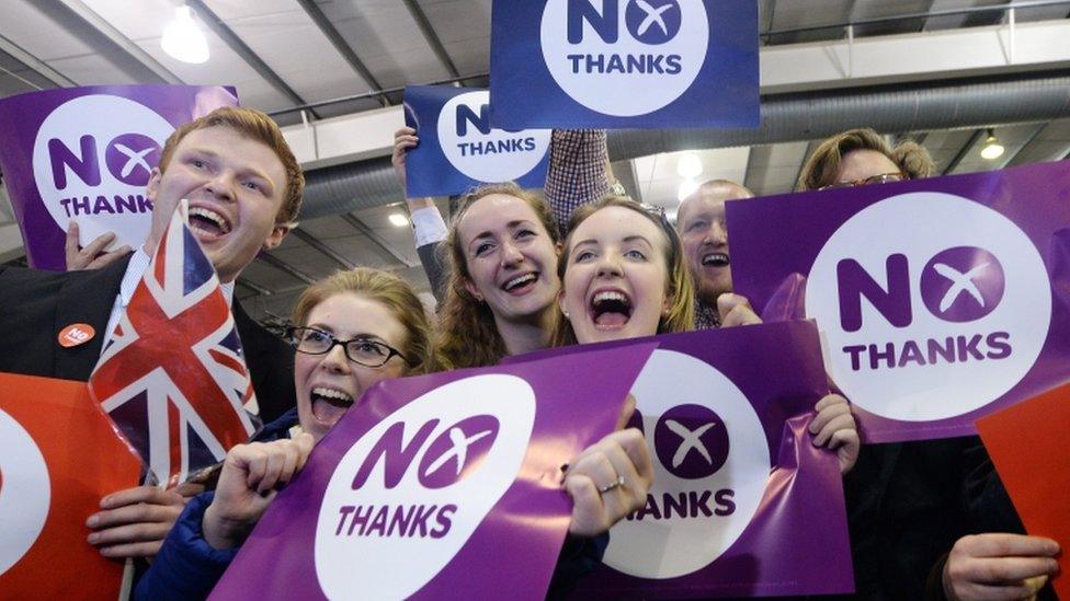 Better Together supporters on referendum night