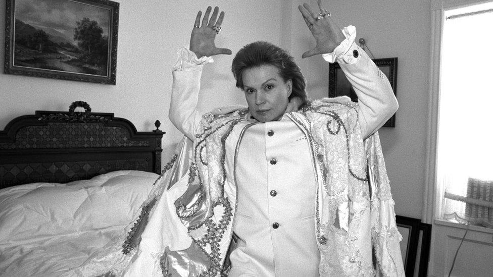 Puerto Rican astrologer Walter Mercado poses for a portrait in February 1996 in New York City, New York