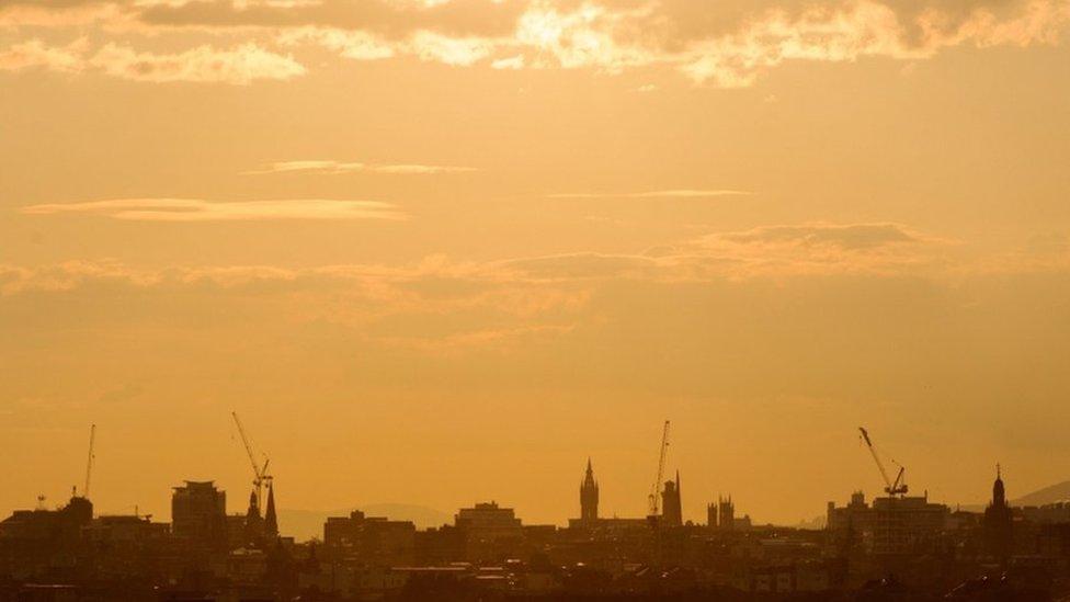 Sunset Glasgow Central