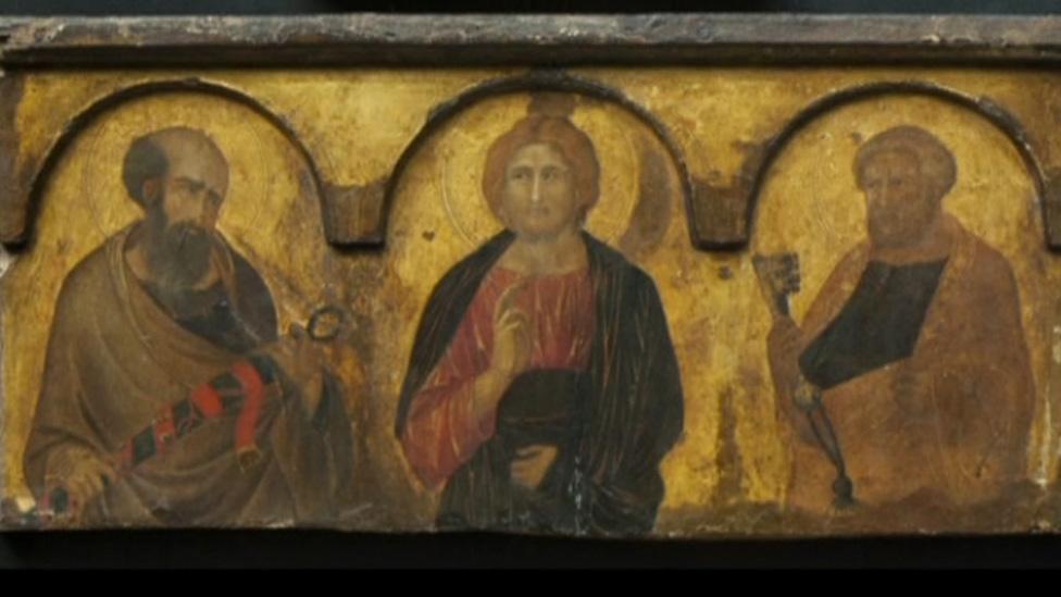 Restored Pietro Lorenzetti painting