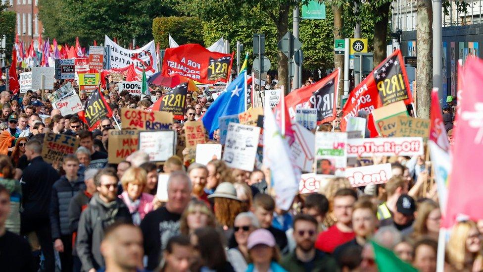 Dublin cost of living crisis rally