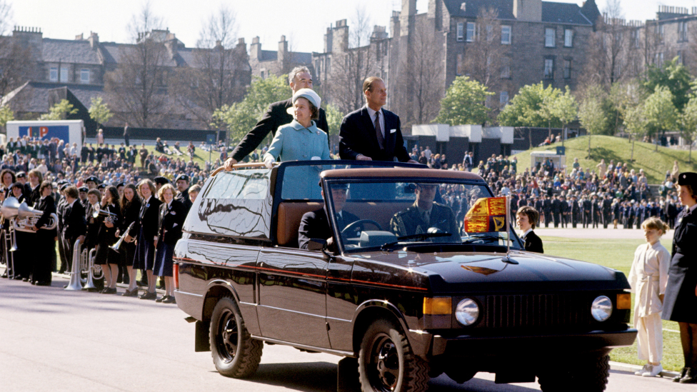 Queen Elizabeth and Prince Philip in Edinburgh