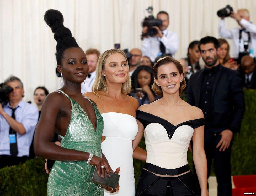 Lupita Nyong'o, Margot Robbie and Emma Watson