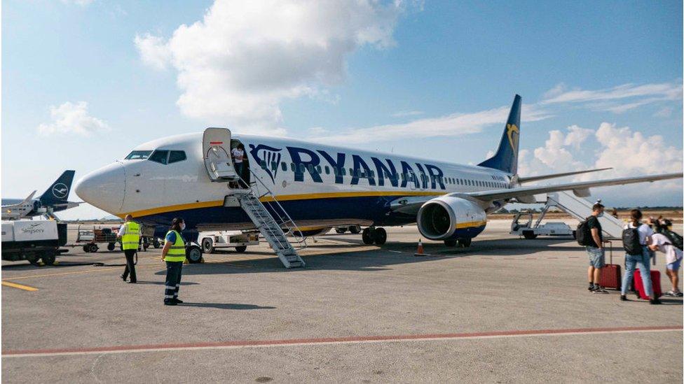 A Ryanair plane