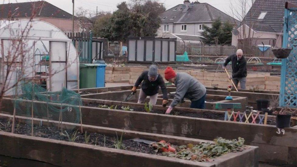 Volunteers at the Shettleston Growing Project in Glasgow