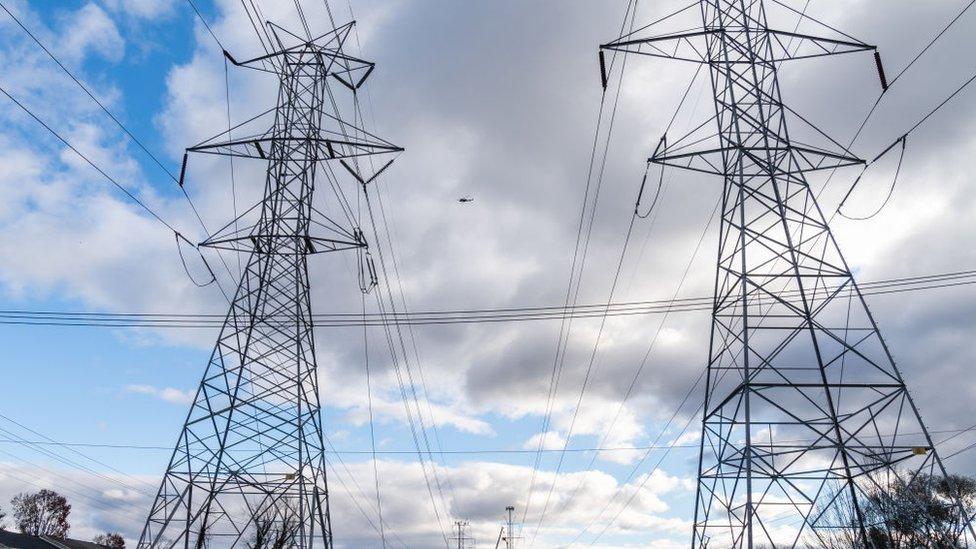 Power lines in Maryland