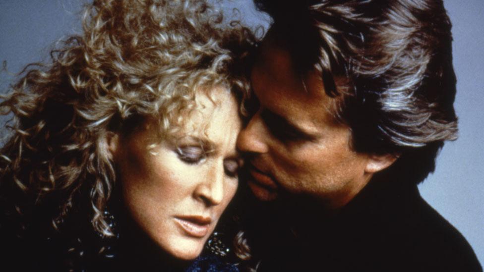 Glenn Close with Michael Douglas in Fatal Attraction