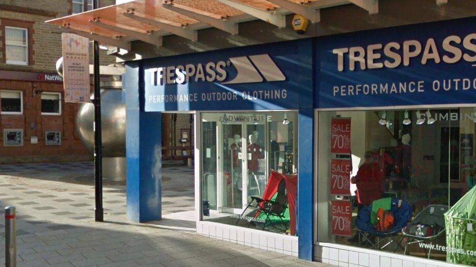 Trespass shop in Workington