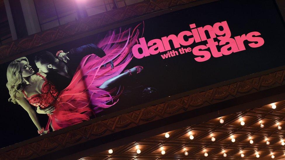 dancing with the stars advertisement outside the studio in los angeles