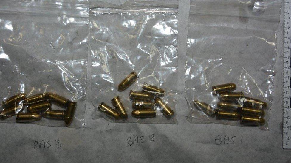 Ammunition found at the warehouse in Hailsham