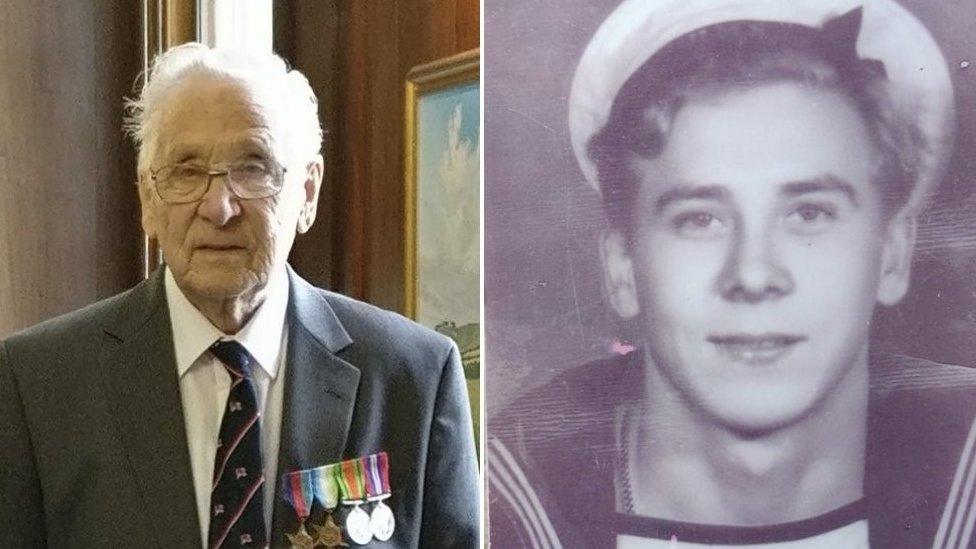 Kenneth Foster in 2017 and in 1945