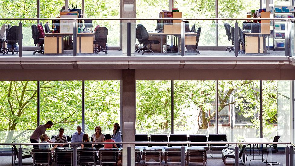 Stock image of an office