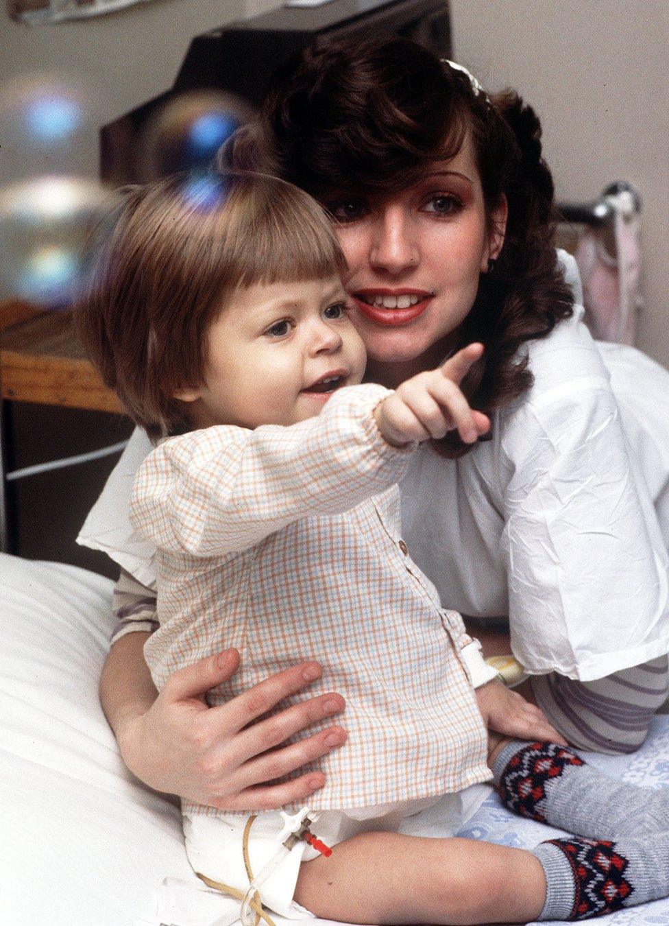 Two-year-old Benjamin Hardwick seen with his mother Debbie